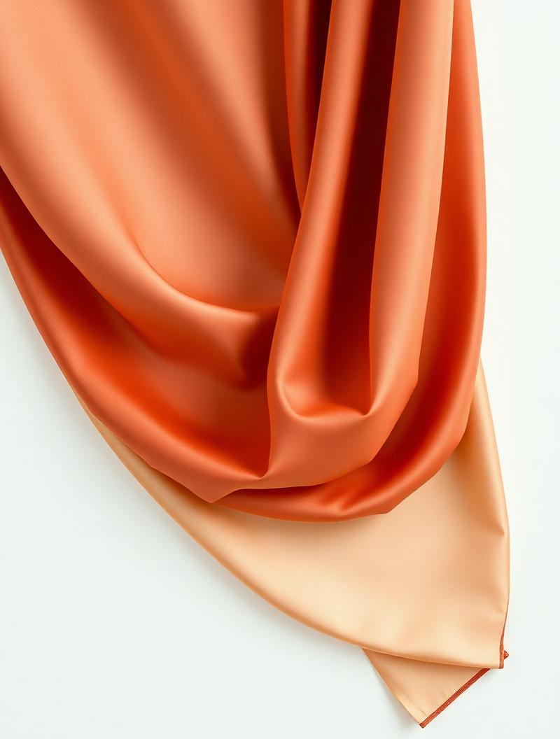 Premium silk fabric in warm tones